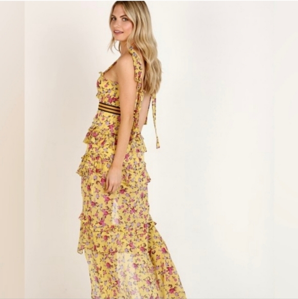 For Love and Lemons Maison Floral Maxi Dress Small NWT - Picture 4 of 7